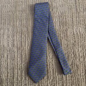 Vineyard Vines Mahi Whale Themed Silk Tie In Purple Plum - NWT